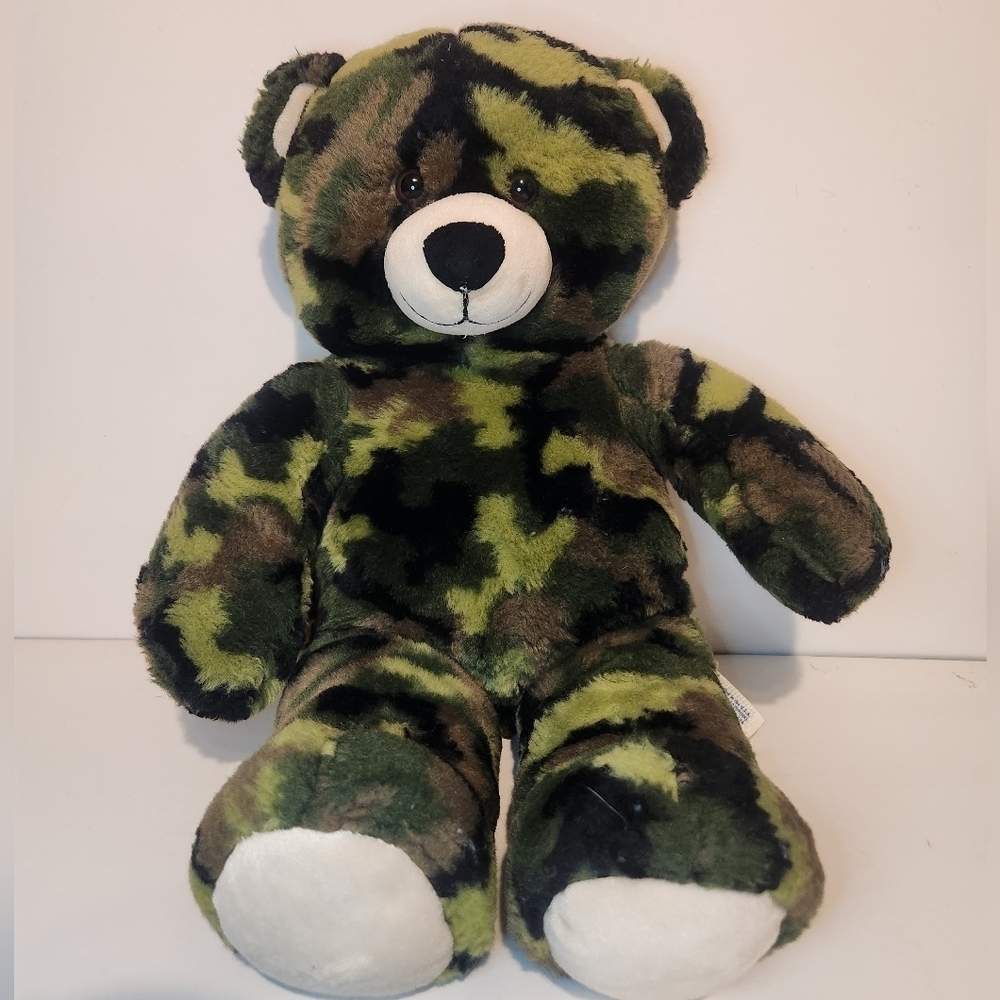 12” Build-A-Bear Camouflage Bear Plush Stuffed Animal w/nonfunctional voice box